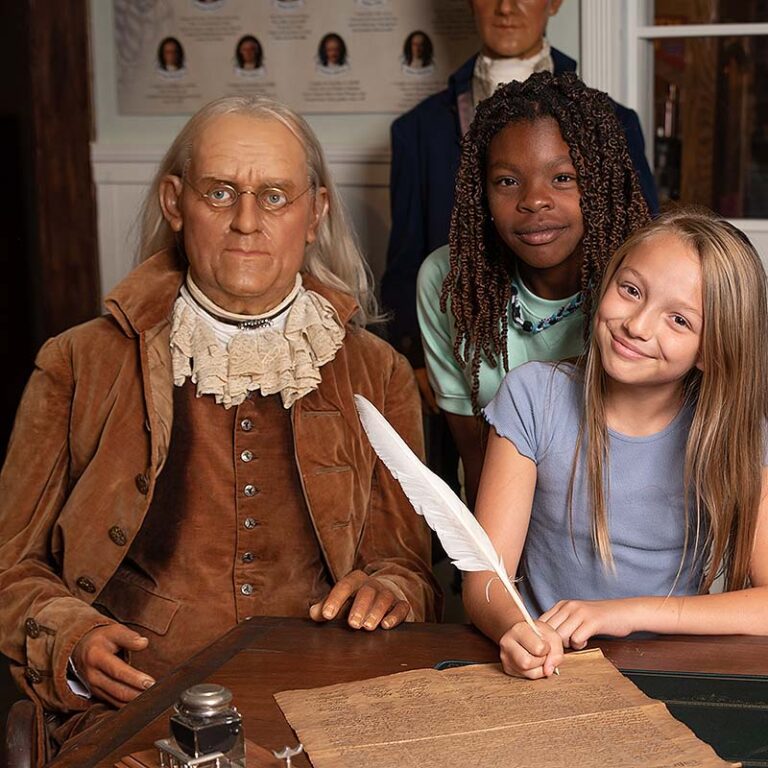 Benjamin Franklin wax figure