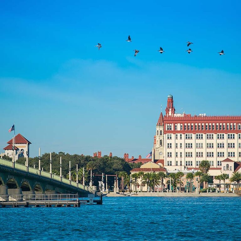 St. Augustine ocean and bridge of Lions