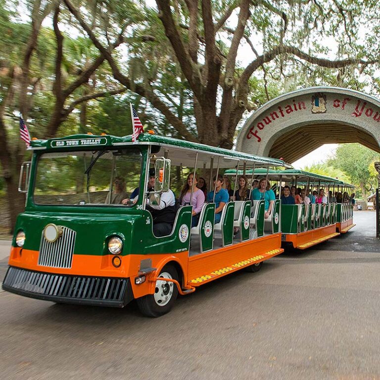 St. Augustine trolley at Fountain of Youth